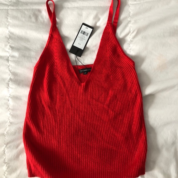 Red Knit Tank - Picture 3 of 3